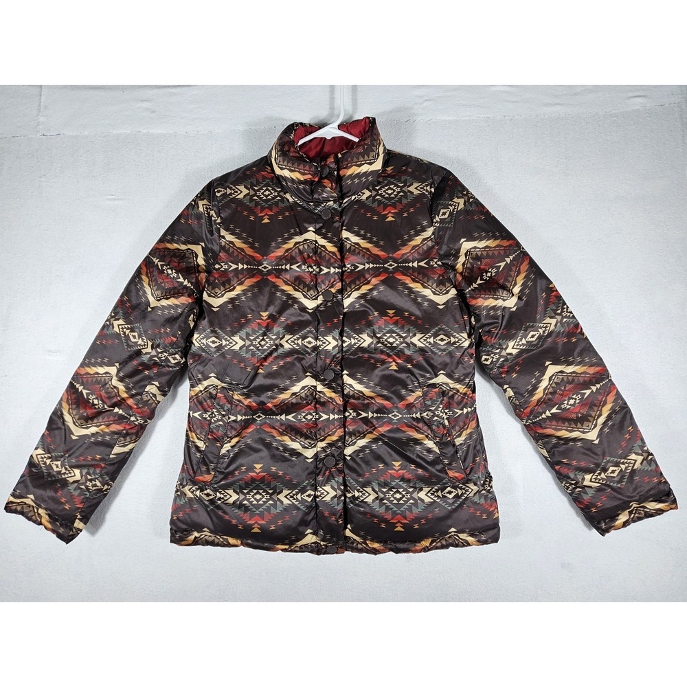 pendleton jacket‎ Womens Small Bridge Creek Reversible duck Down Coat aztec